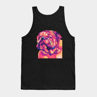 Great Bull Dog with PopArt Colour Tank Top